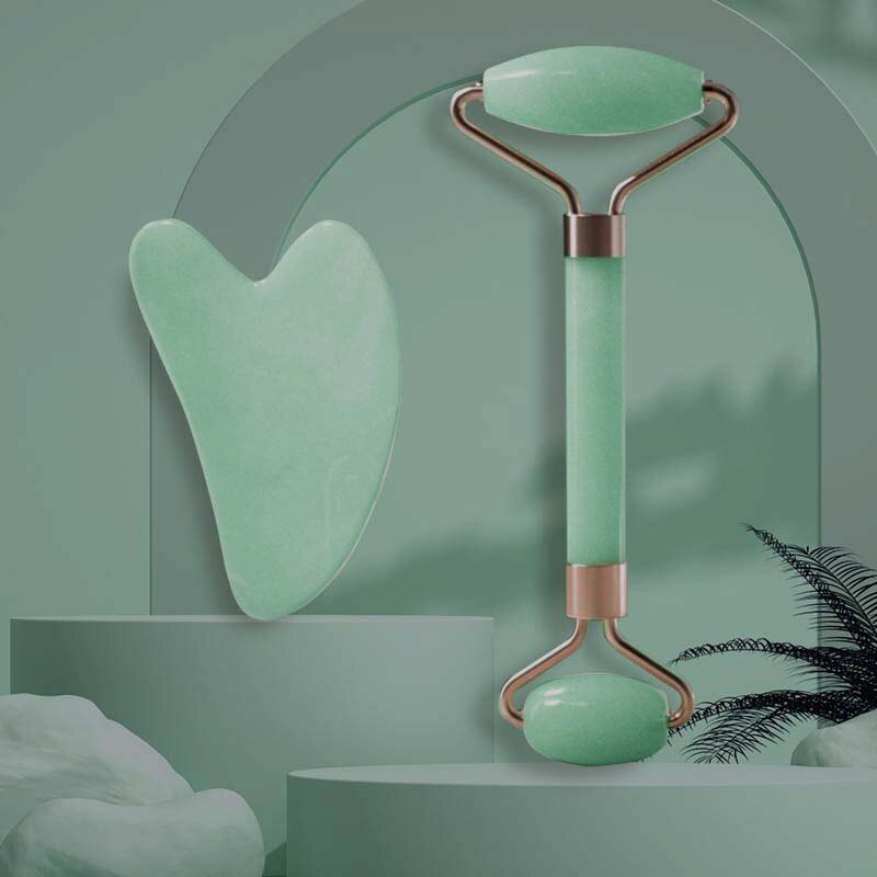 Rodillo Masajeador Facial para Rostro, Cuello y Ojos