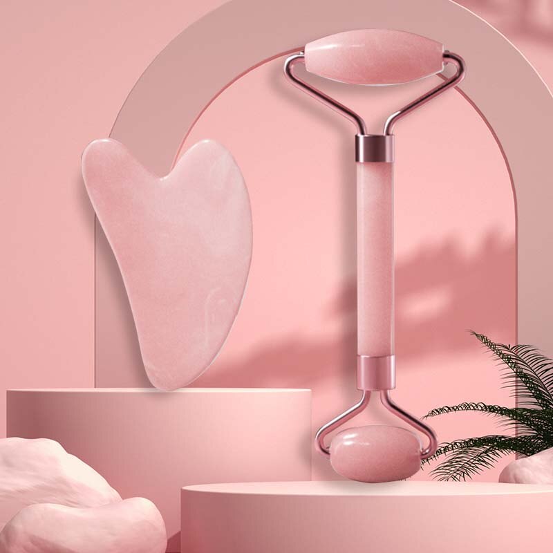 Rodillo Masajeador Facial para Rostro, Cuello y Ojos