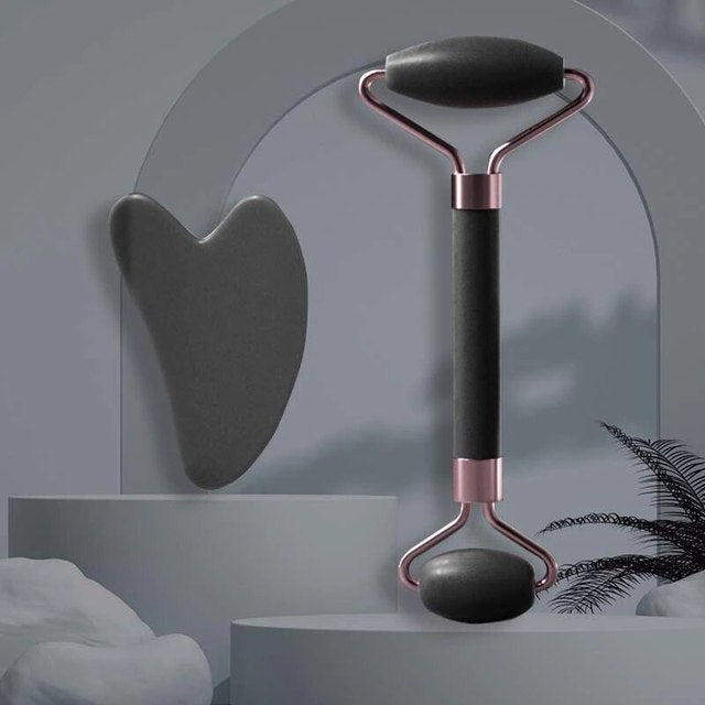 Rodillo Masajeador Facial para Rostro, Cuello y Ojos