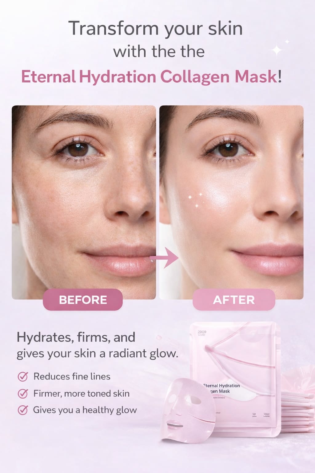 Masque au collagène hydratation éternelle